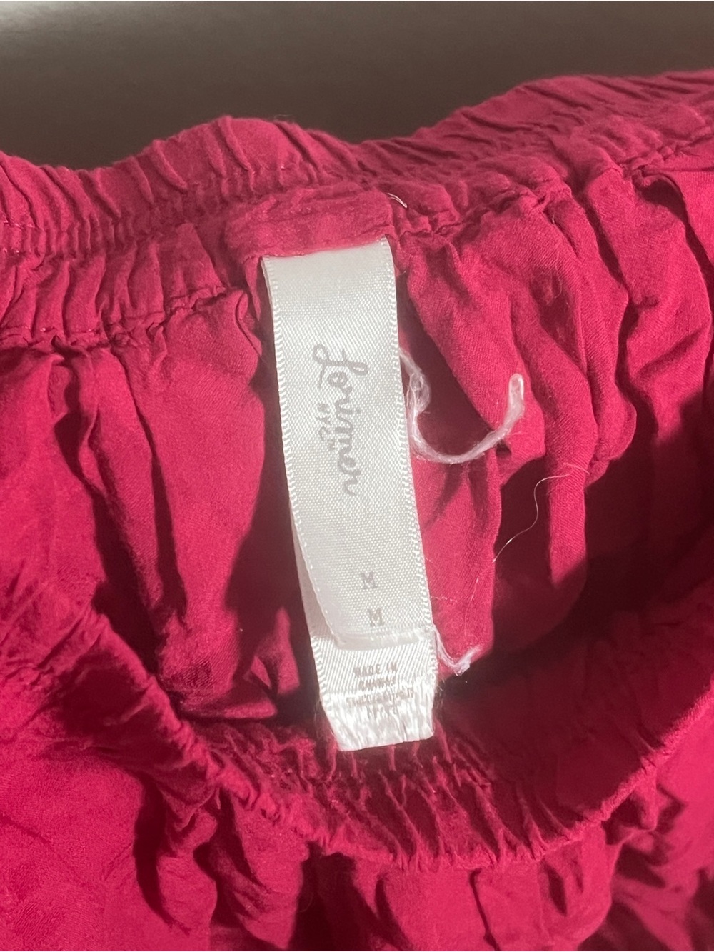 Lorimer red Elastic Waist Skirt